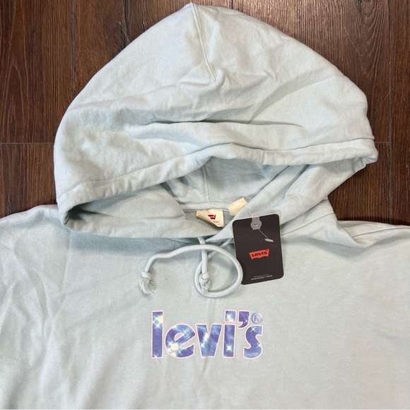 🆕 Levi’s mint and purple tye dye pullover hoodie SZ XL - Picture 2 of 4